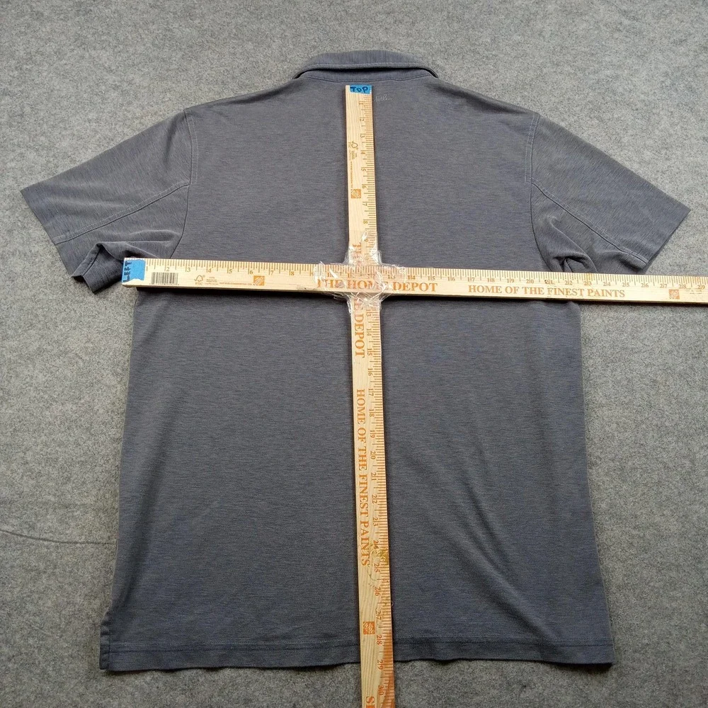 Travis Mathew Polo Shirt Mens XL Gray‎ Pima Cotton Golf Casual Performance